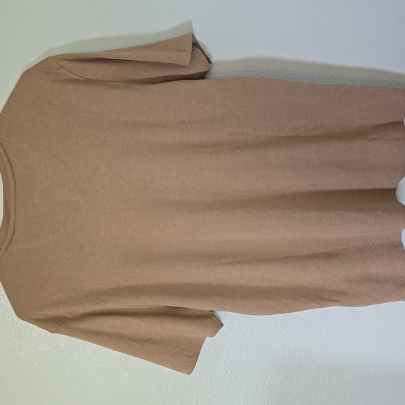 NWT DKNY Tan Crew Neck Tee Size Large - Picture 2 of 5